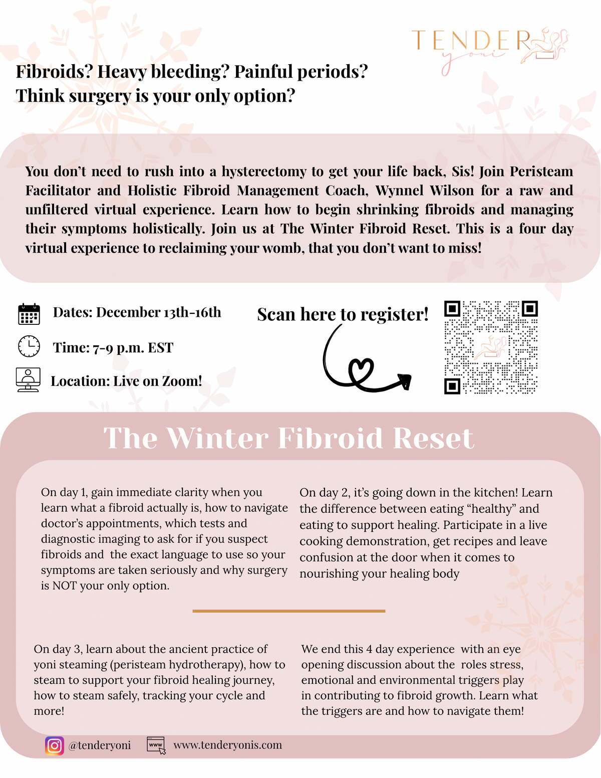 The Winter Fibroid Reset (4 day virtual workshop)